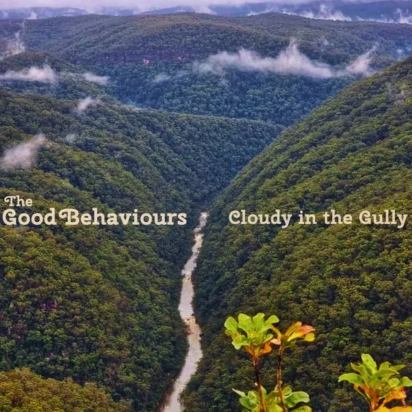 Cloudy in the Gully single cover: a misty forested gorge with a river running through it